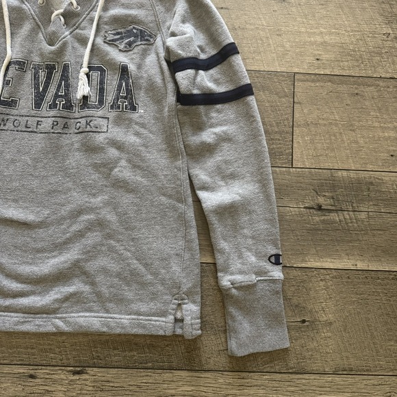 Champion University of Nevada Wolf‎ Pack Lace Up Sweater Womens XS Tall Petite - Picture 3 of 7